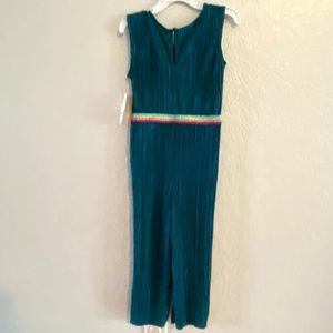 Girls Stretch Bodre Pleated Jumpsuit